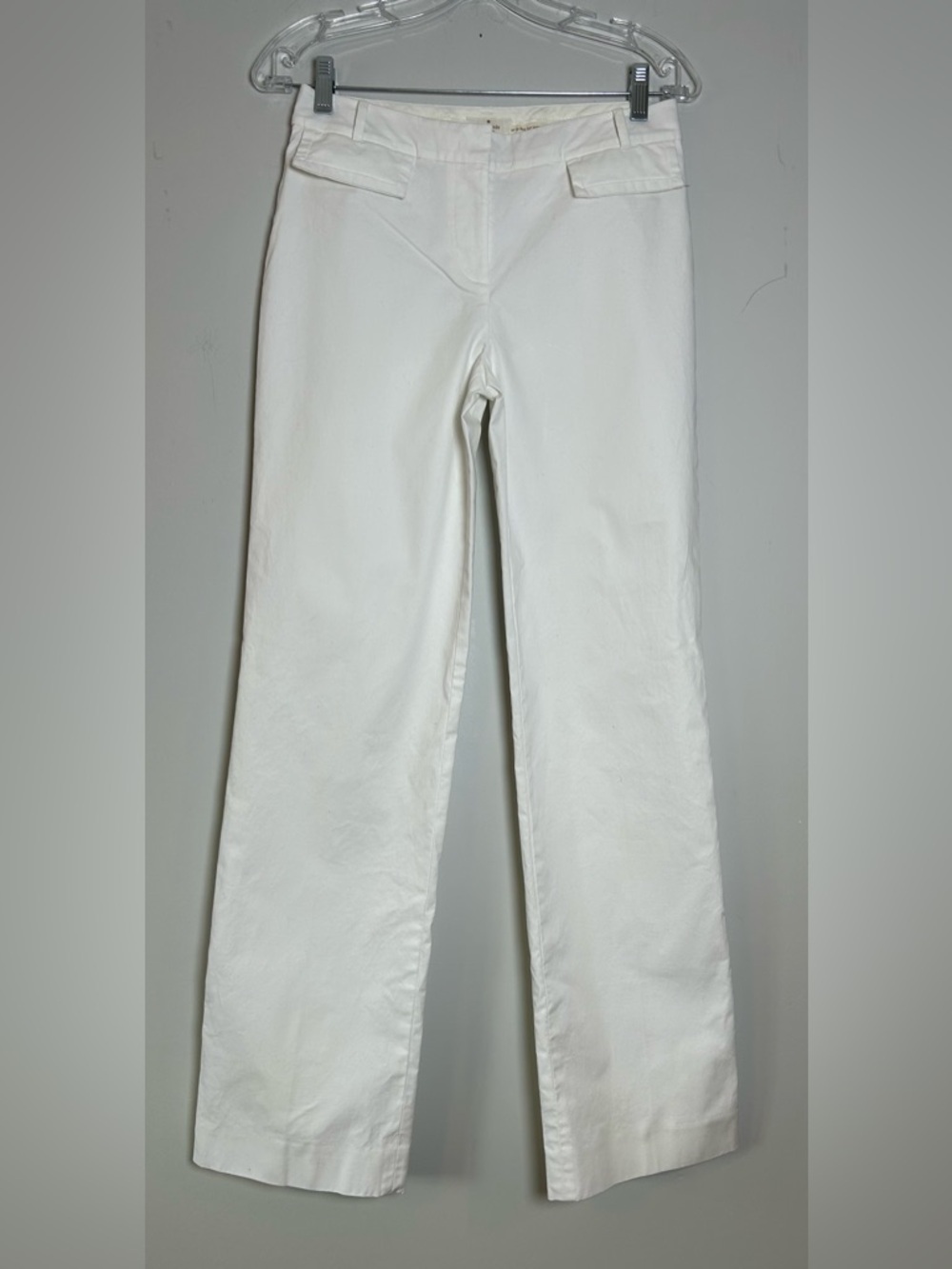 Kate spade White Straight-Leg Pants size 2 cotton stretch classic chic